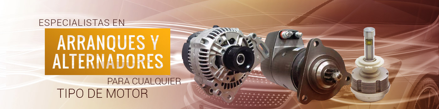 Especialistas en arranques y alternadores para cualquier tipo de motor